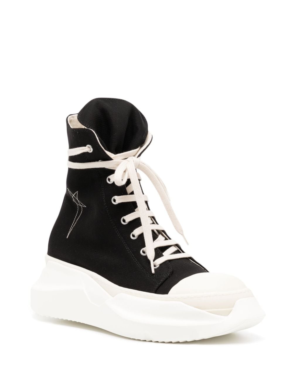 靴 RICK OWENS HIGH TOP LACE UP SNEAKER 28cm RICK OWENS | JUMBOLACED PADDED HI SNEAKERS