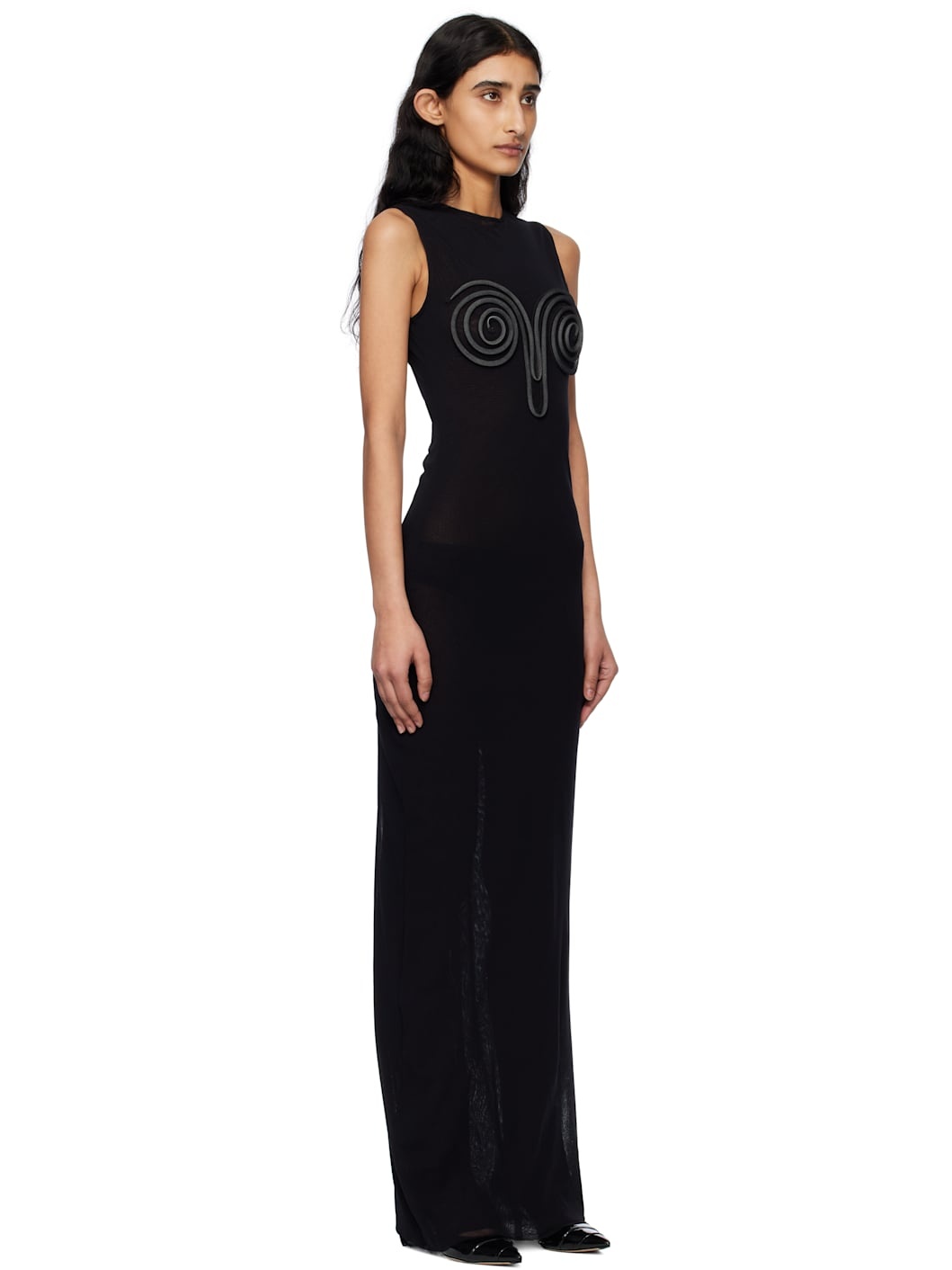 Black 'The 3D Spirale' Maxi Dress - 2