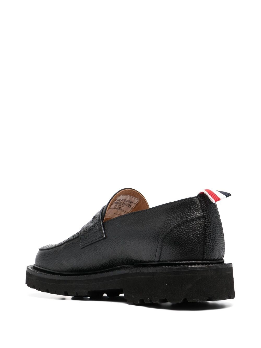 pebbled penny loafers - 3