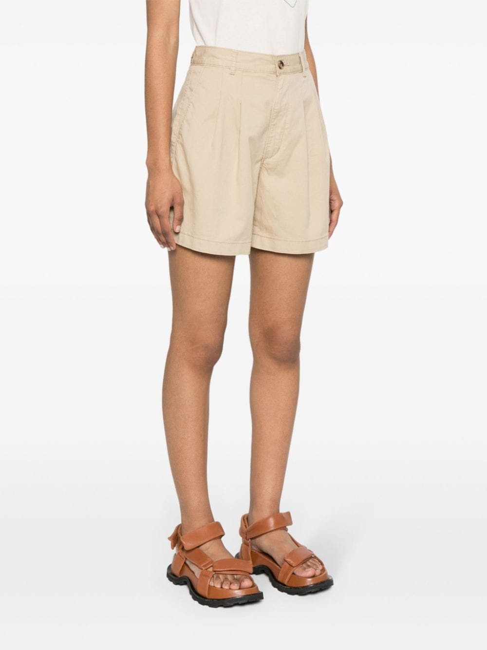 pleat-detail shorts - 3
