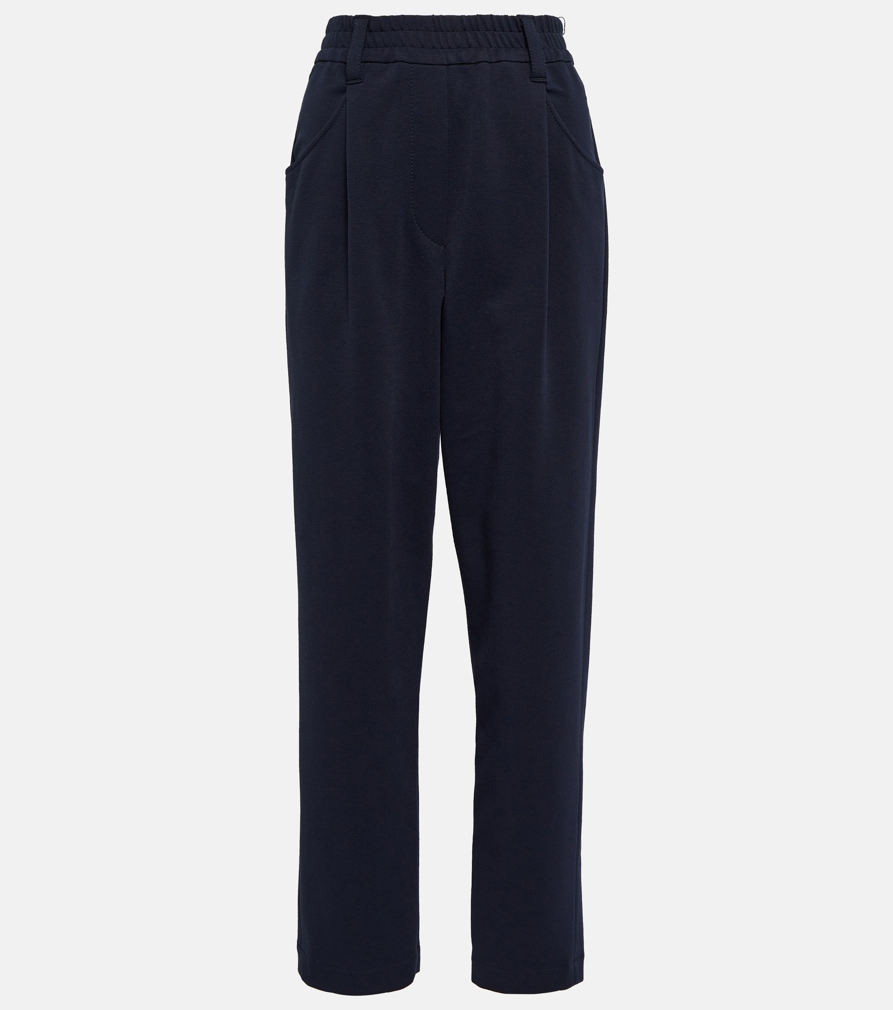 Mid-rise straight pants - 1