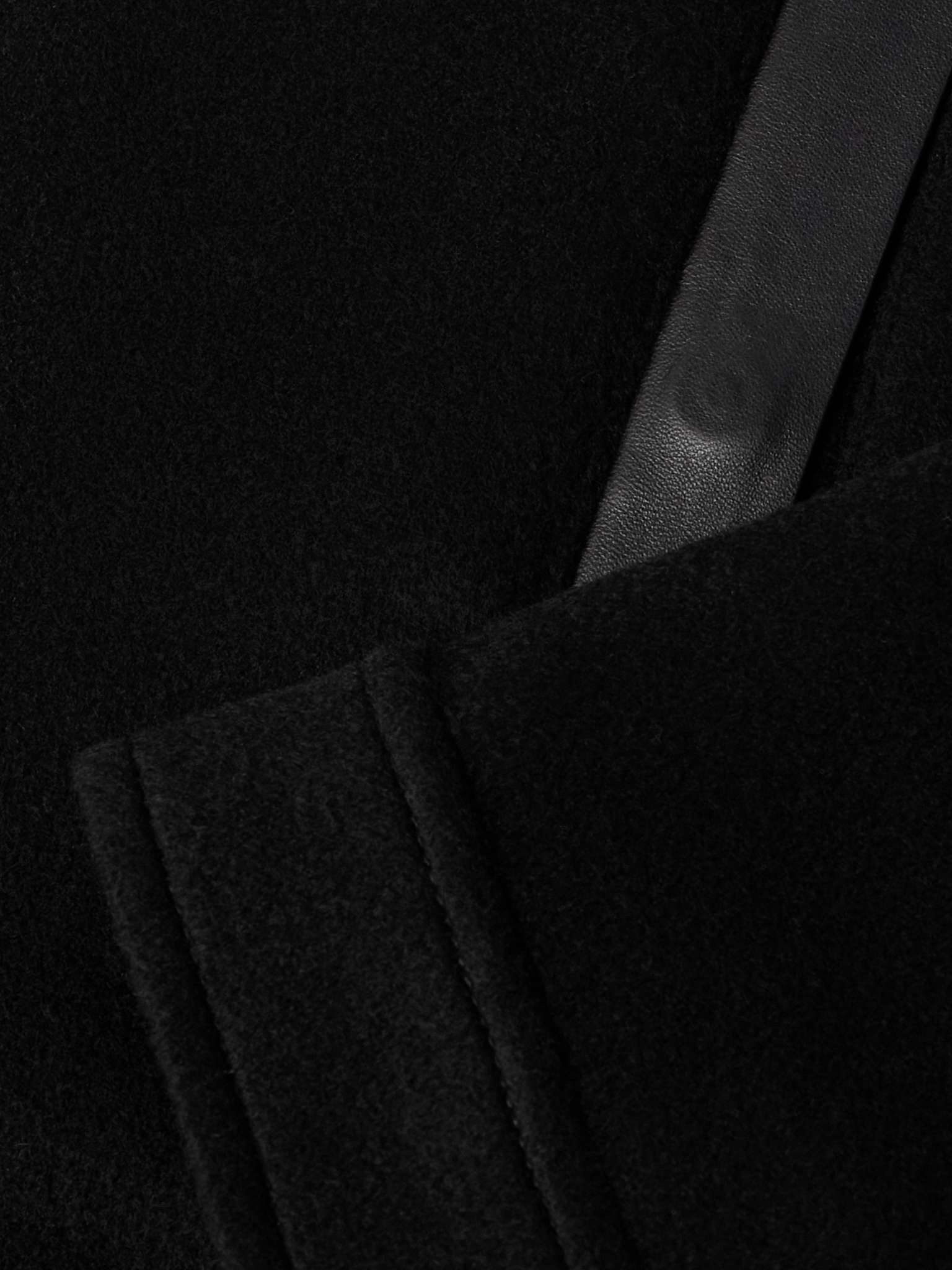 Leather and Shearling-Trimmed Wool and Cashmere-Blend Jacket - 3