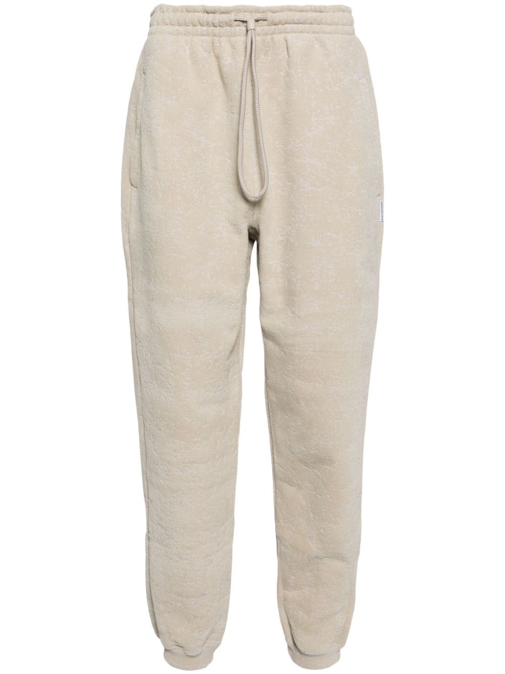 flocked cotton track pants - 1