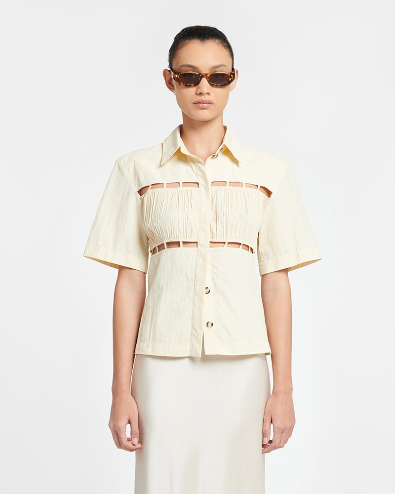 Nanushka Pleated Poplin Shirt outlook