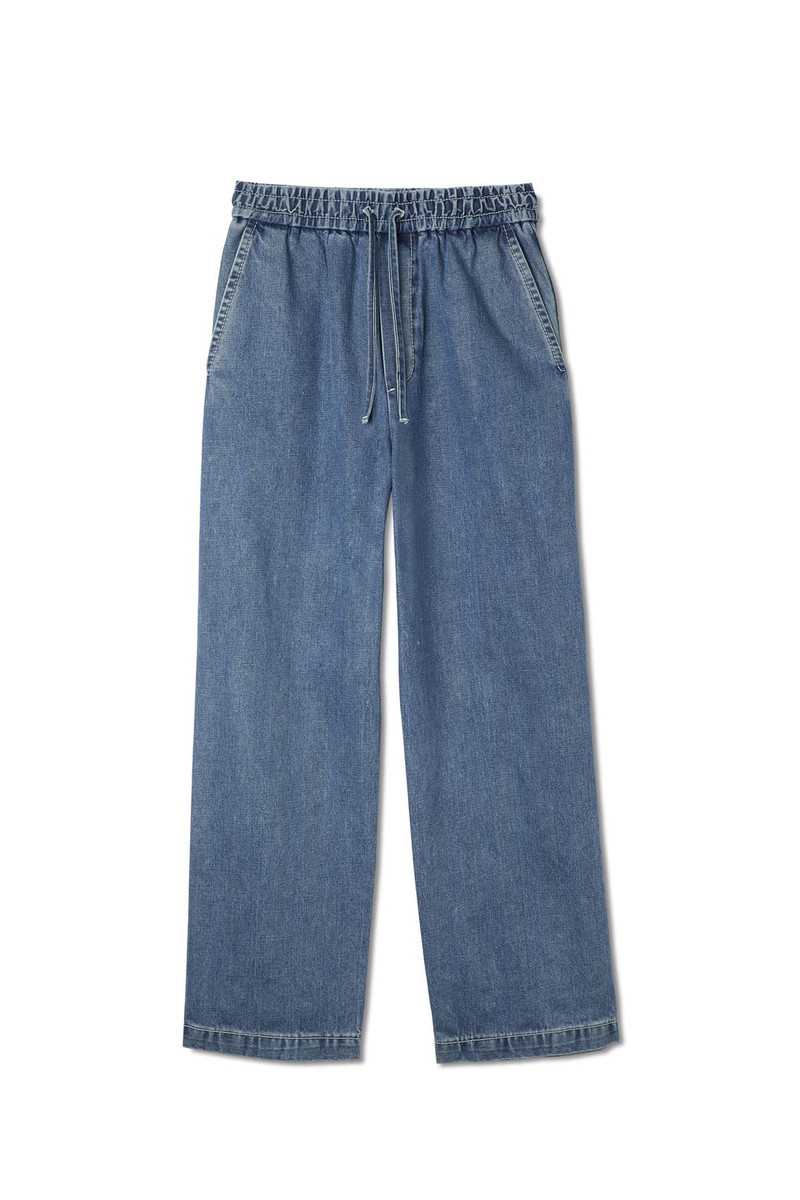 ELASTIC WASHED DENIM PANTS 1