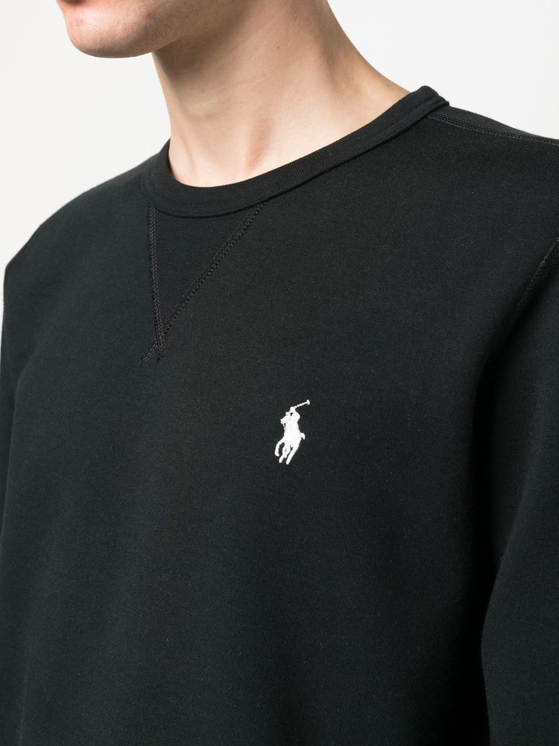 embroidered-logo crew neck jumper 5