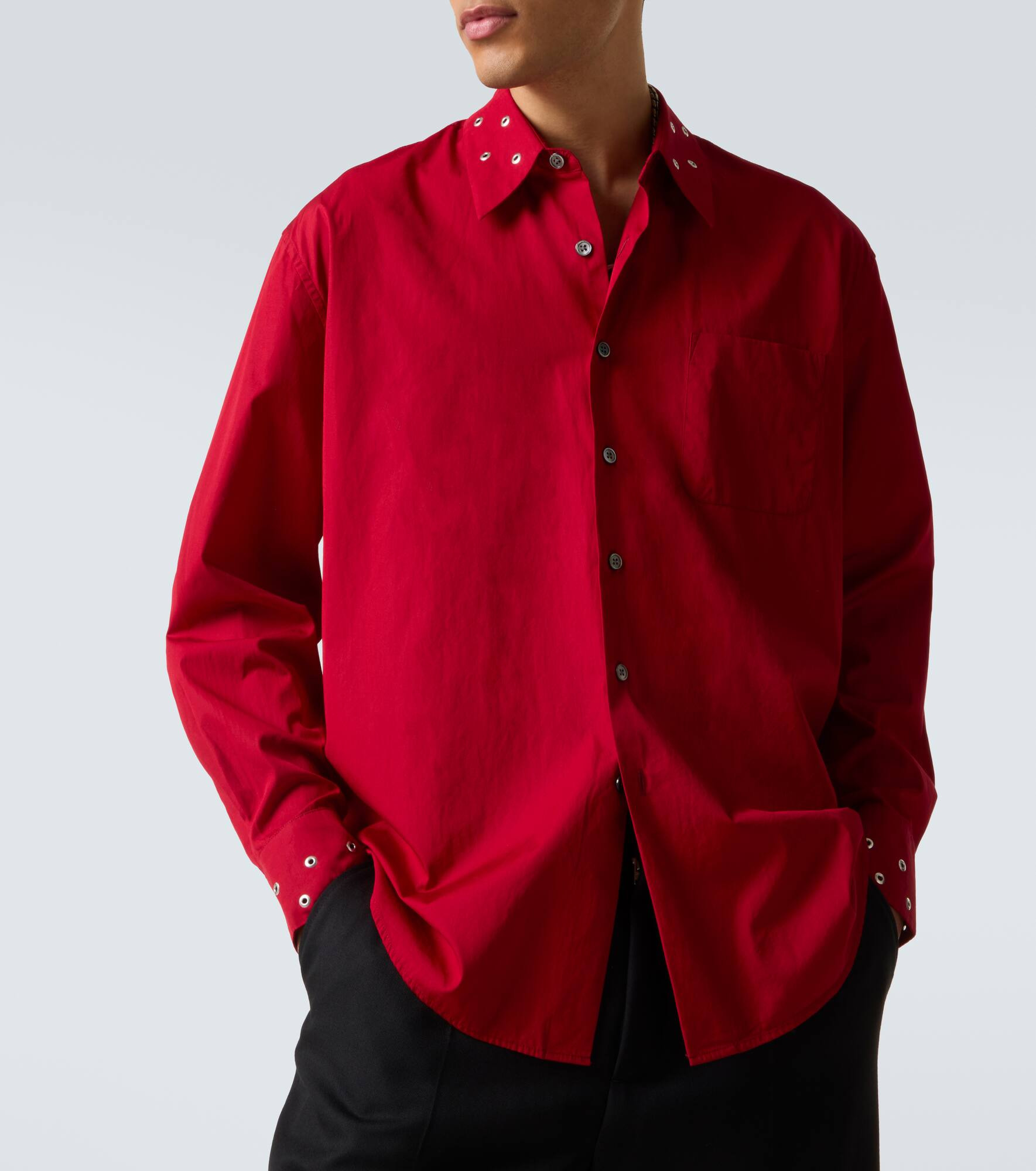 Above embellished cotton poplin shirt - 5