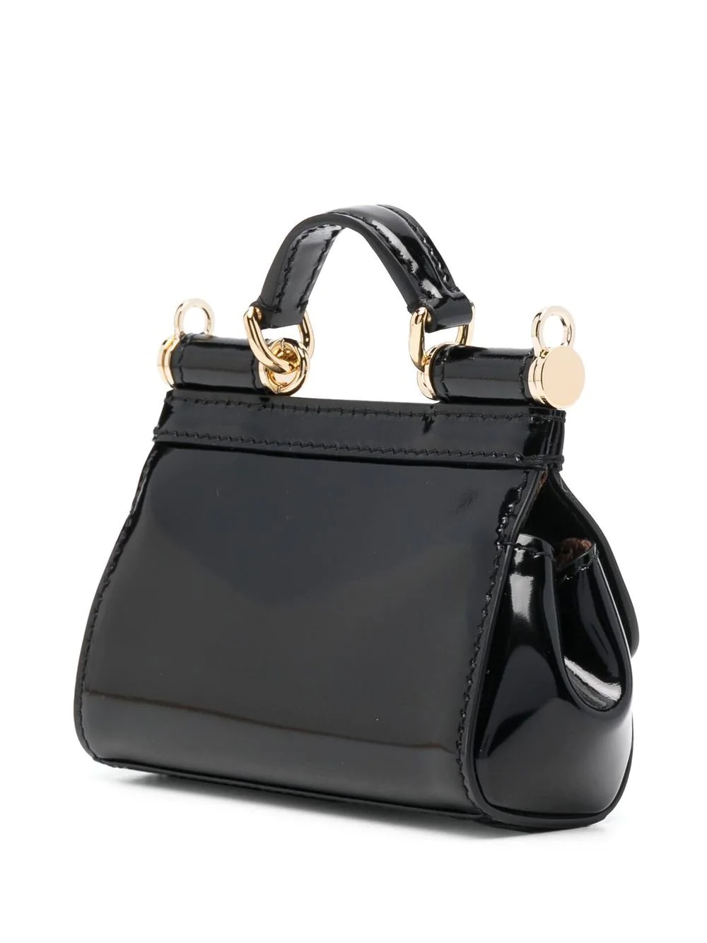 logo-plaque patent-leather mini bag - 3