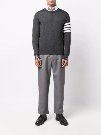 Thom Browne 4-Bar crew-neck jumper outlook