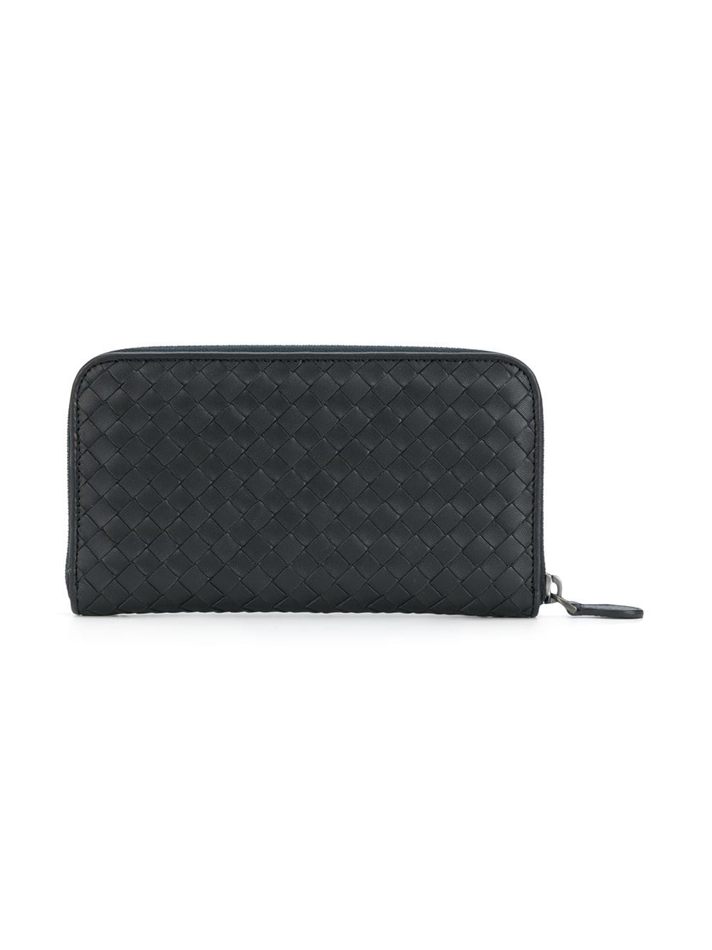 intrecciato weave zip-around wallet - 2