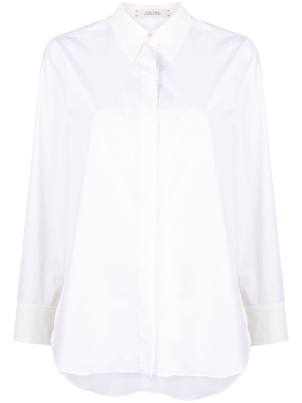 Poplin Power concealed-placket shirt - 1