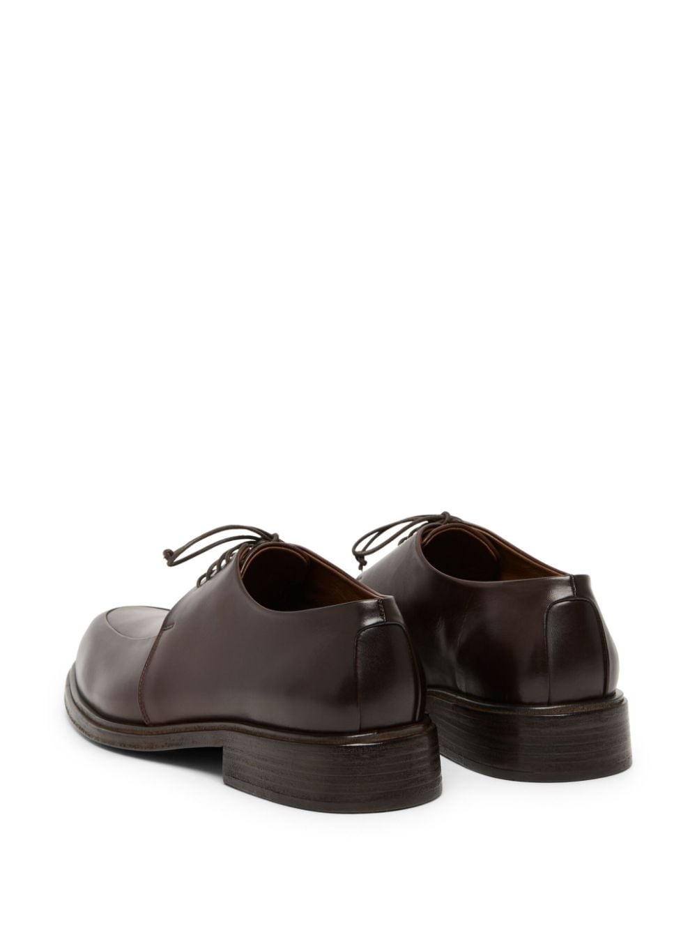 almond-toe leather derby shoes - 3