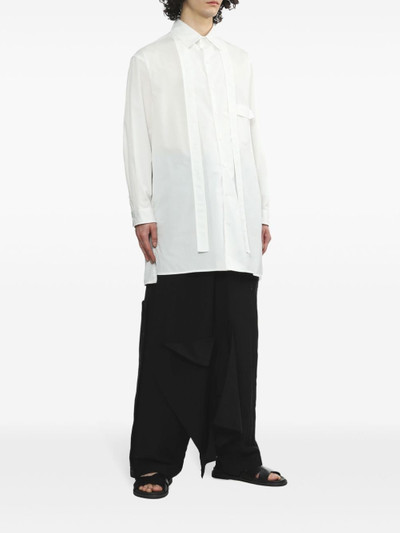Yohji Yamamoto draped wide-leg trousers outlook