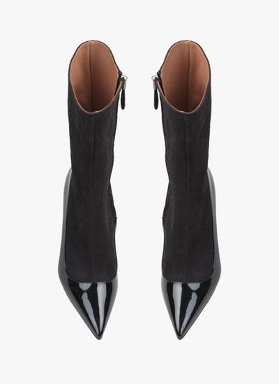 Alaïa ANKLE BOOTS IN SUEDE GOATSKIN AND PATENT CALFSKIN outlook