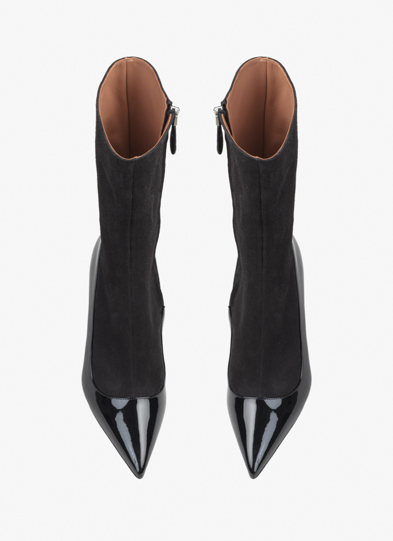 Alaïa ANKLE BOOTS IN SUEDE GOATSKIN AND PATENT CALFSKIN outlook