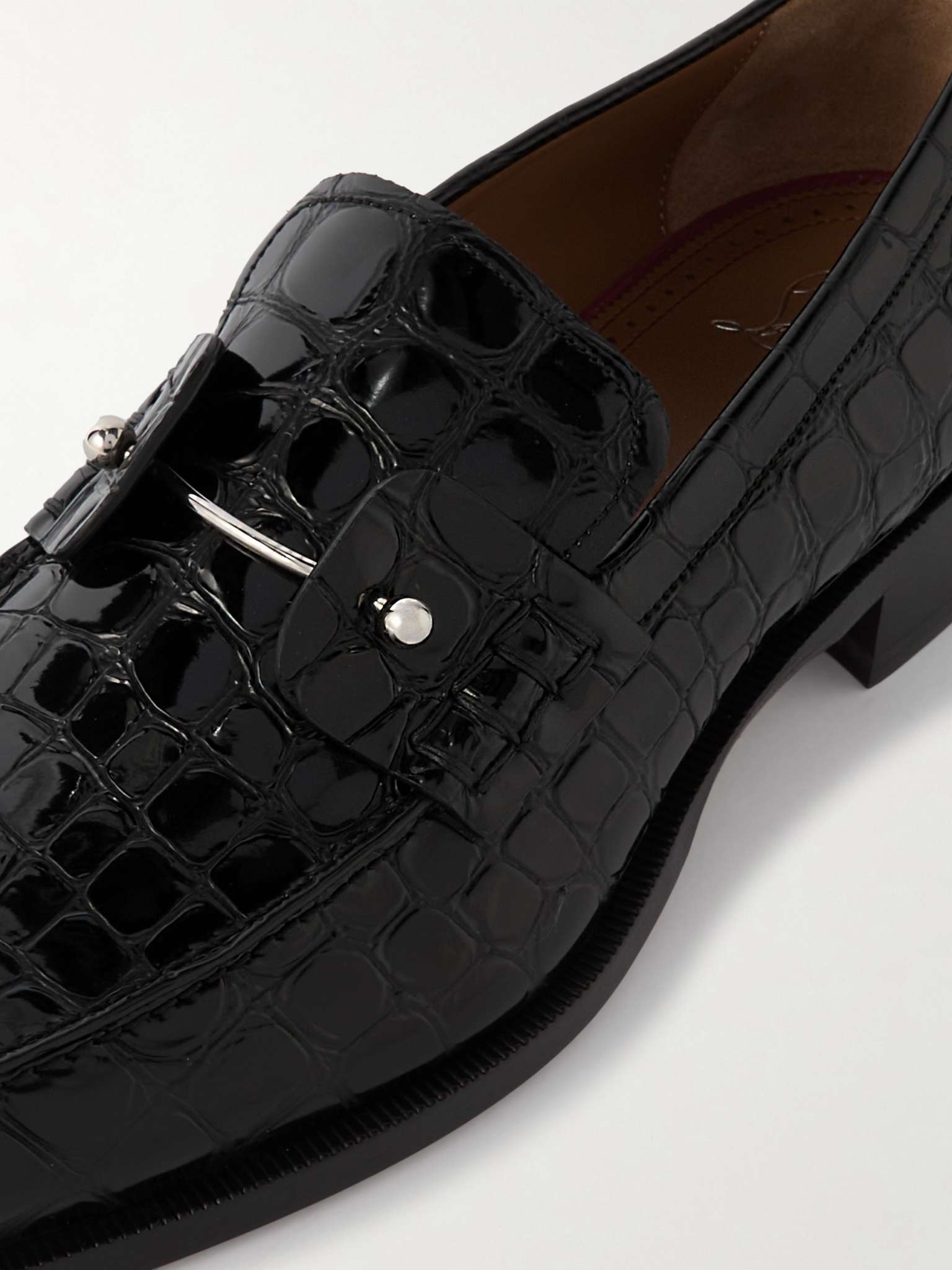 Chambelimoc Croc-Effect Patent-Leather Loafers - 6