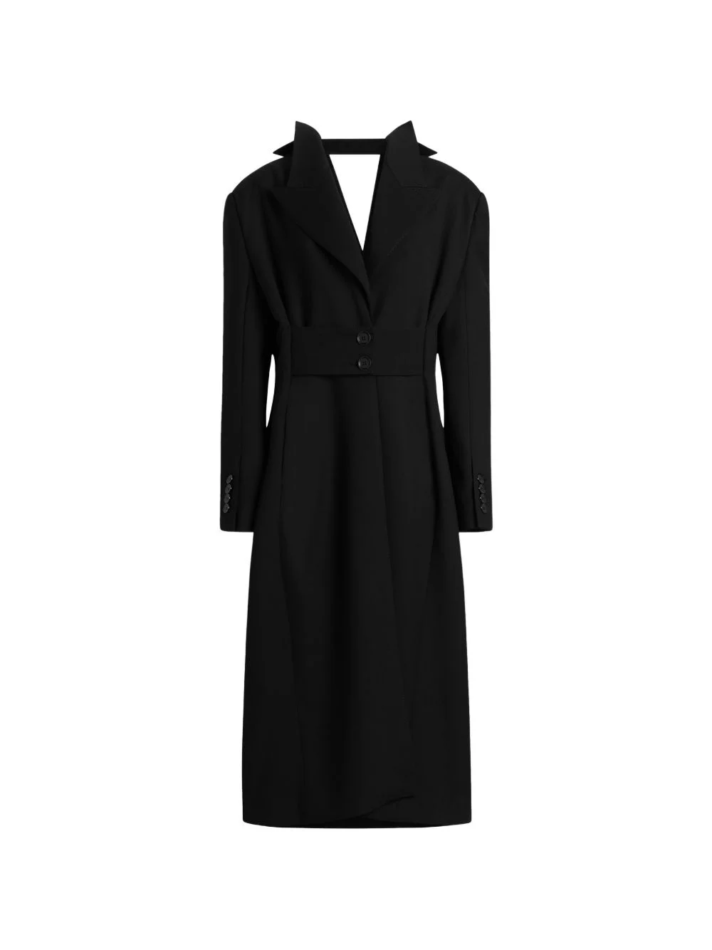 wool gabardine coat - 1