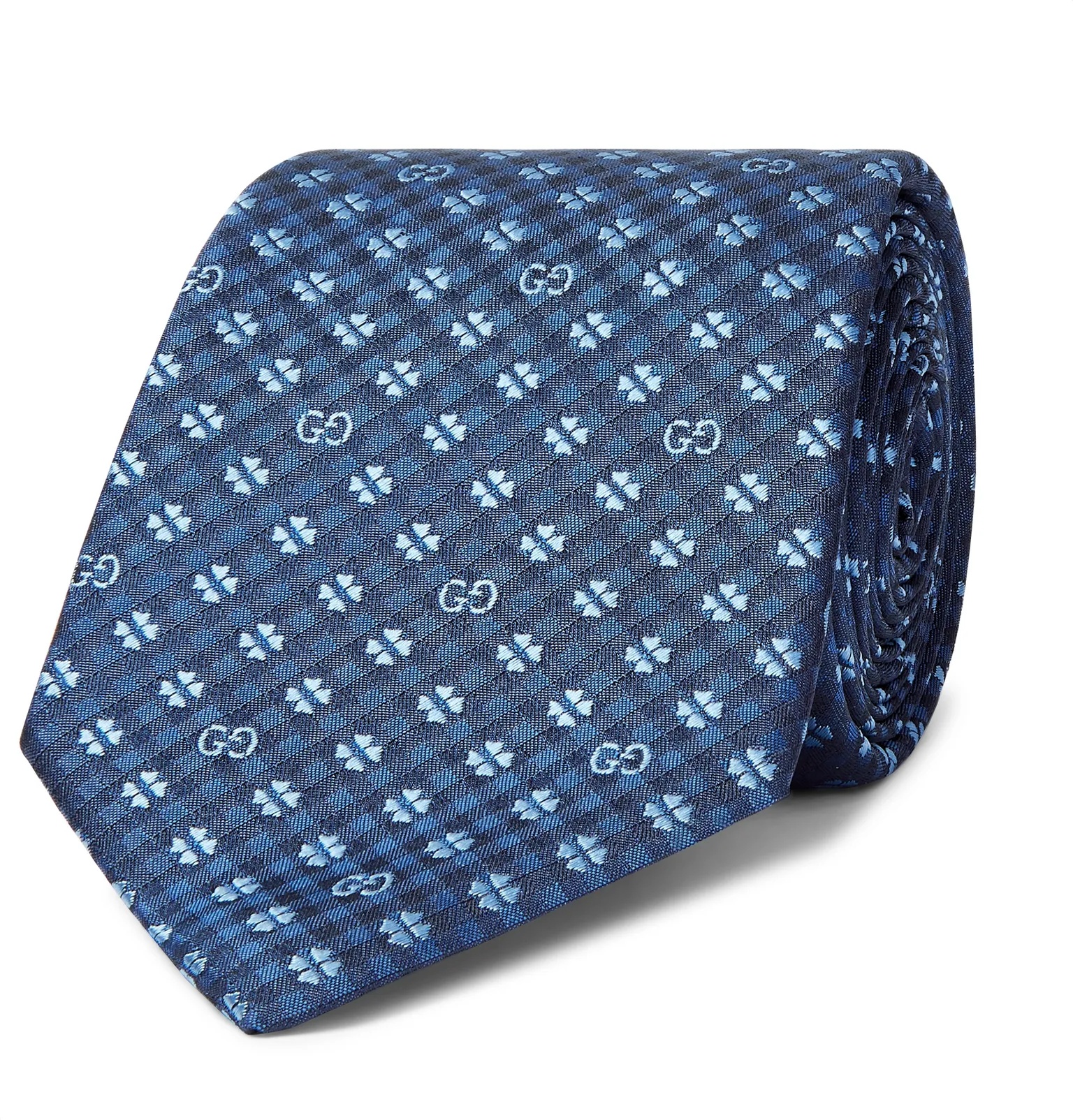 7.5cm Logo-Jacquard Silk Tie - 1