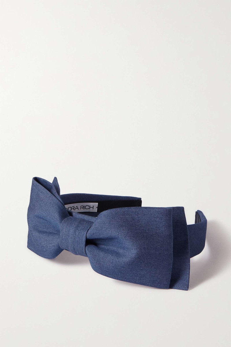 Bow-embellished cotton headband 1