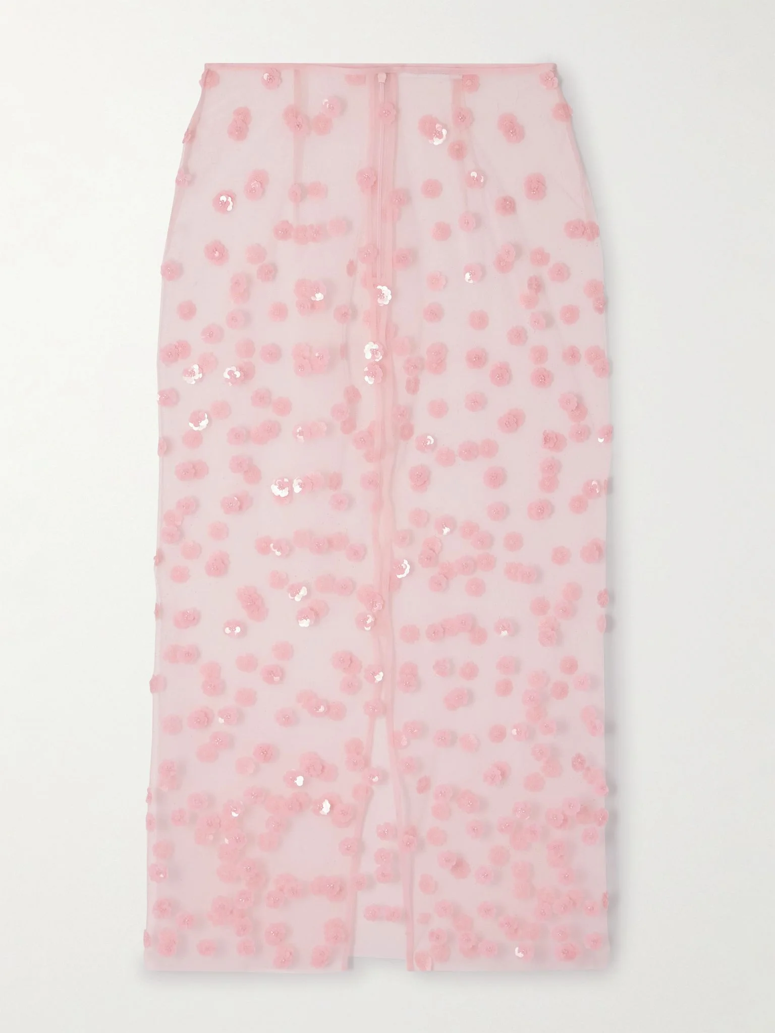Gus embellished tulle midi skirt Pastel pink - 1