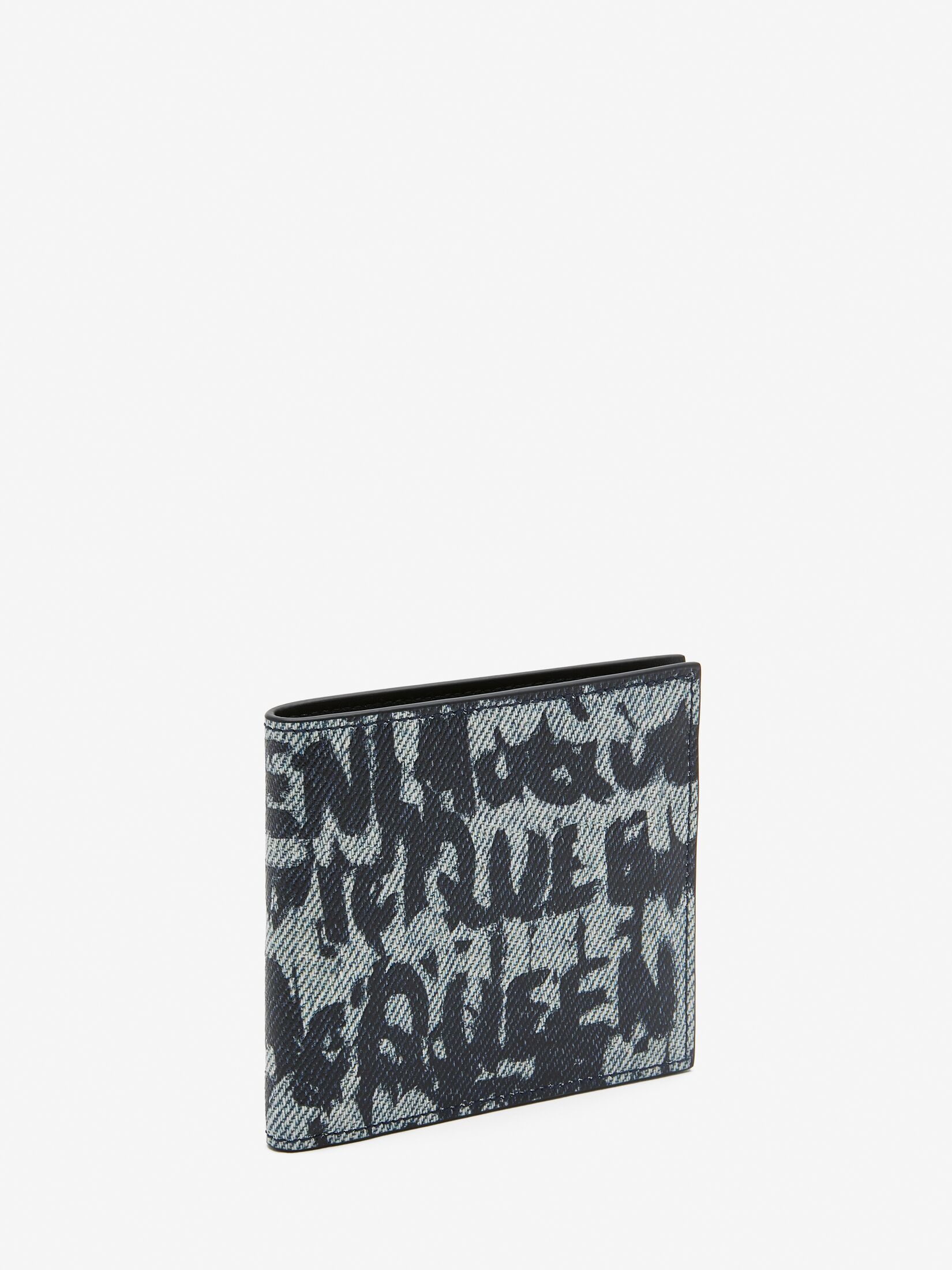 Men's McQueen Graffiti Billfold Wallet in Blue - 2
