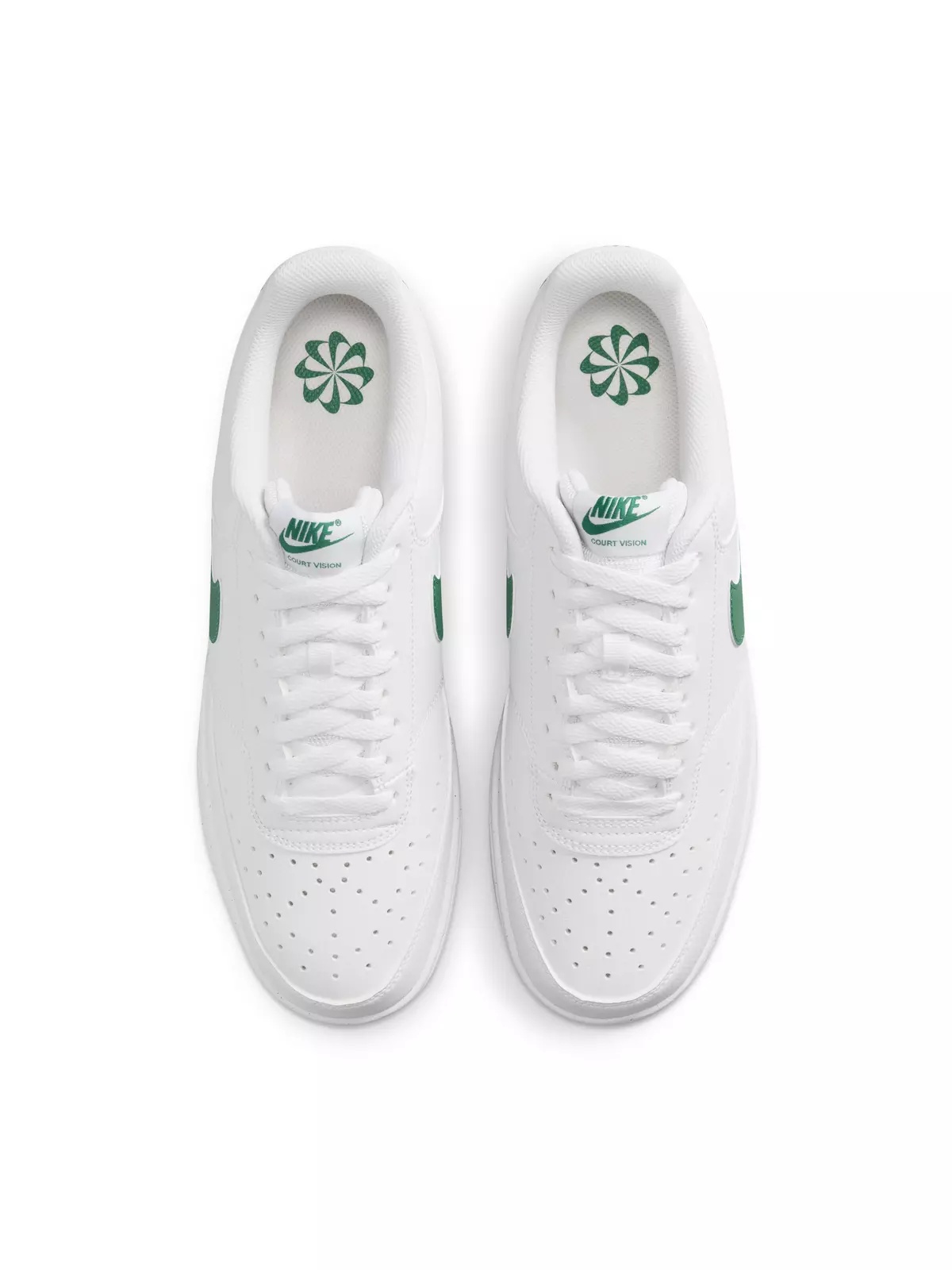 Court Vision Low Next Nature "White/White/Malachite" Men's Shoe - 4