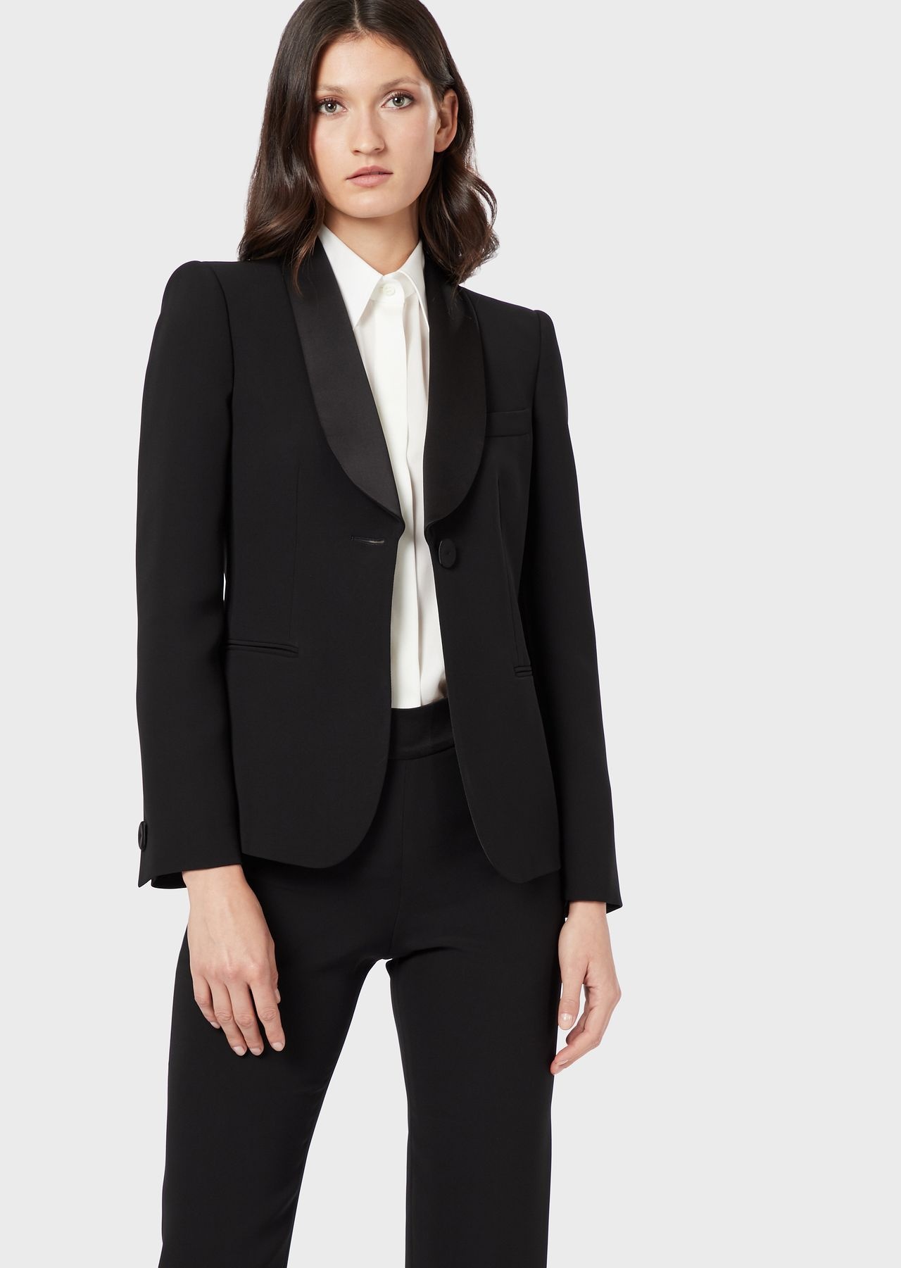 Pure silk crêpe tuxedo - 2