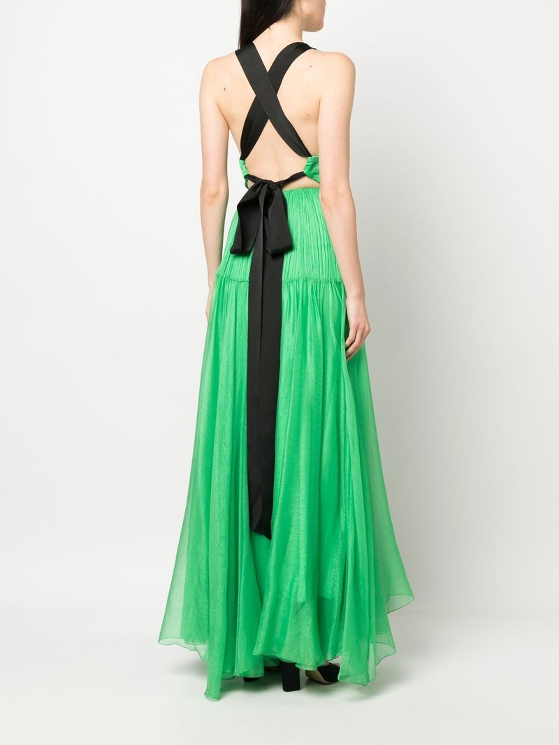 Ozana V-neck gown 4