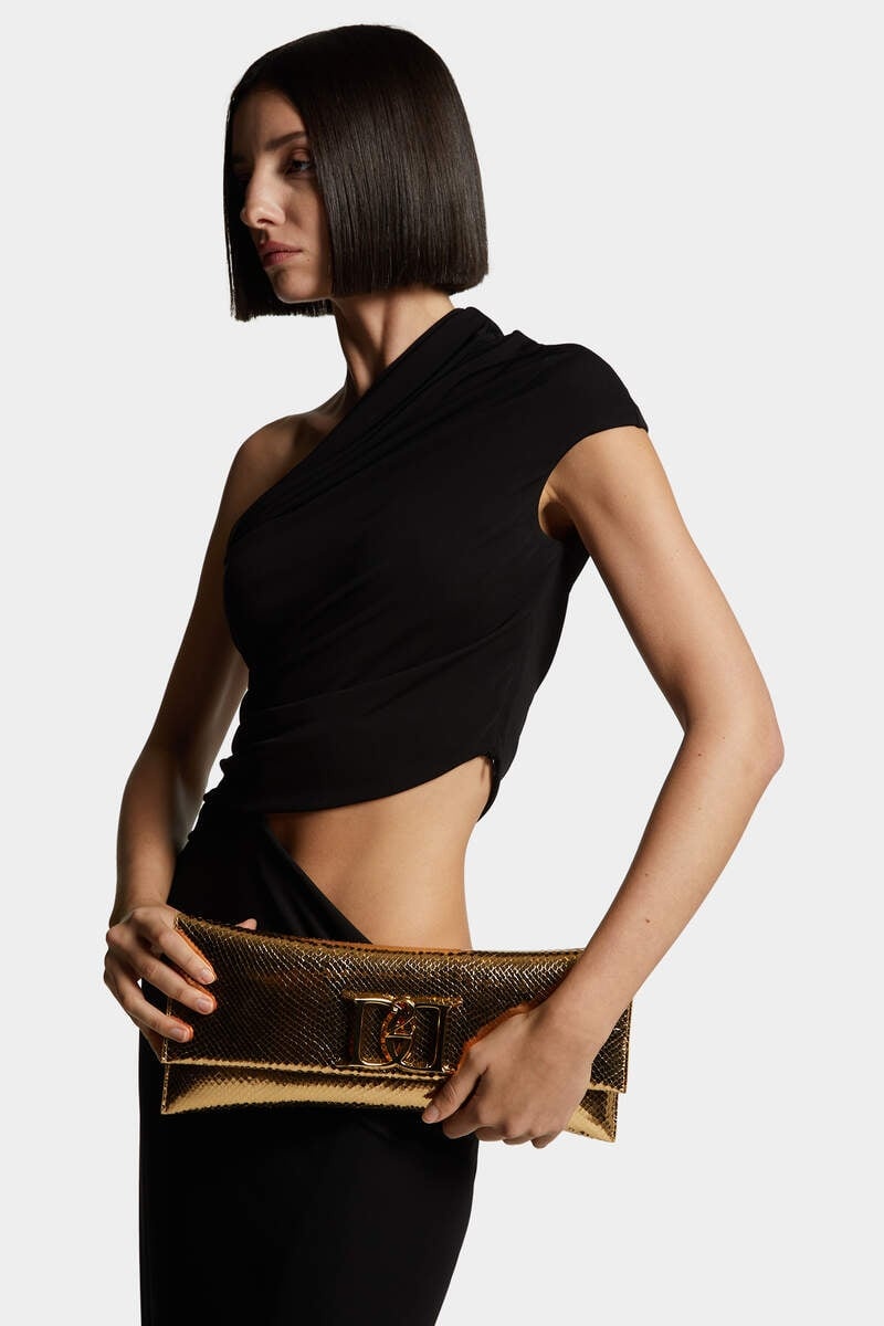 DOUBLE D LEATHER CLUTCH - 6