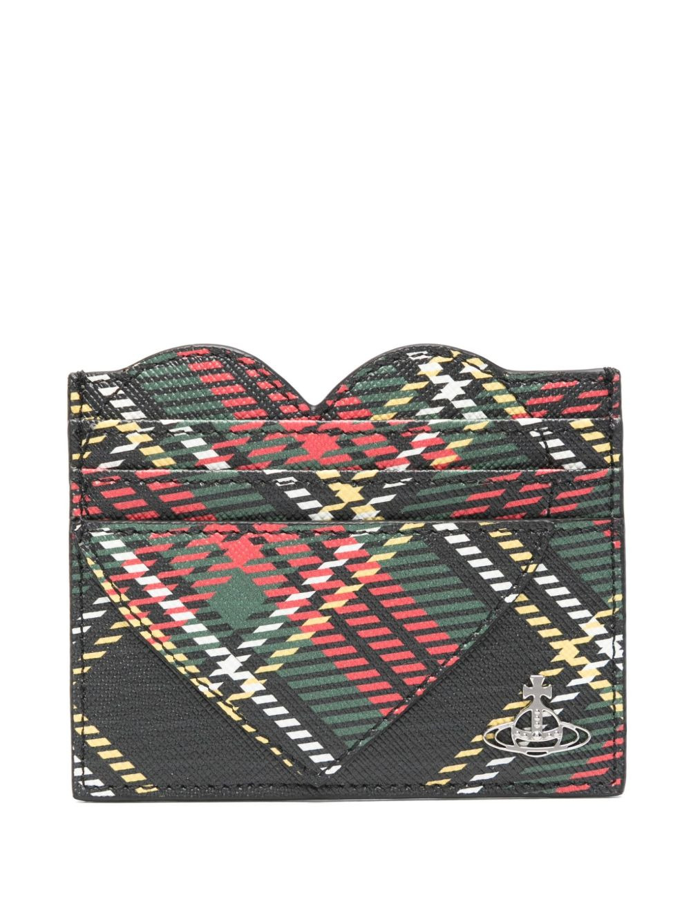 heart-shaped plaid cardholder - 1