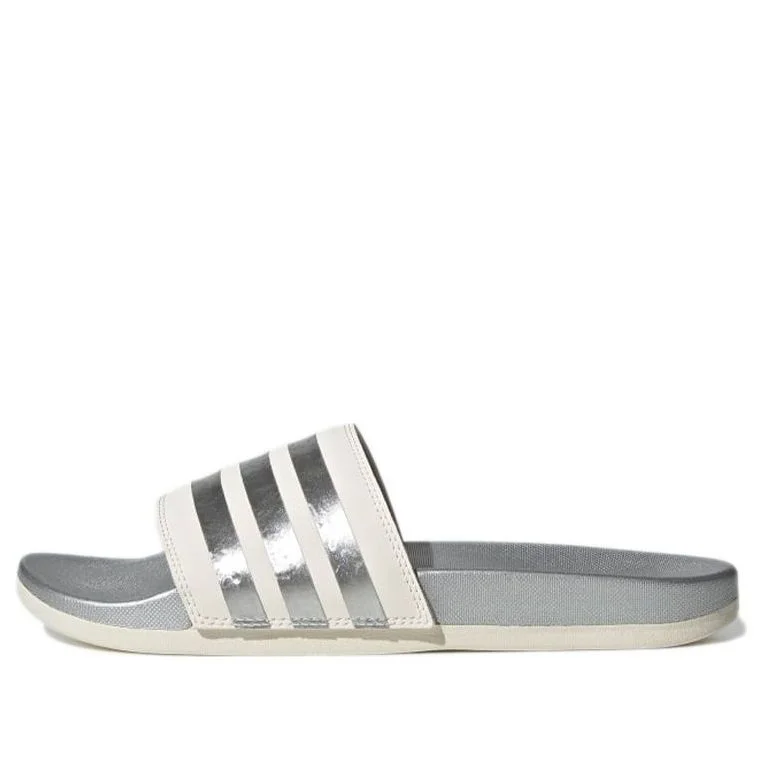 (WMNS) adidas Adilette Comfort Slide 'White Matte Silver' GW8746 - 1