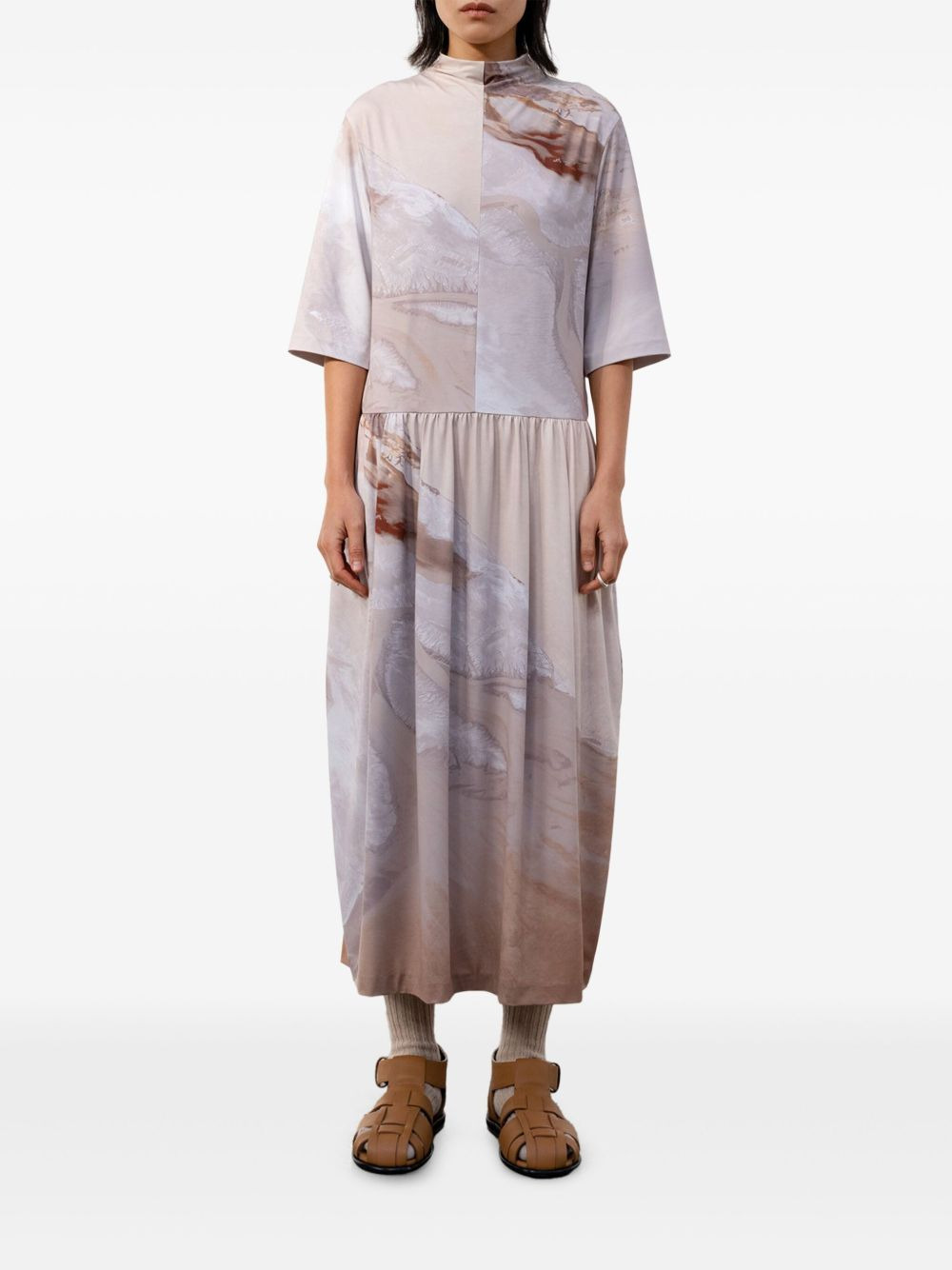 abstract-print maxi dress - 2