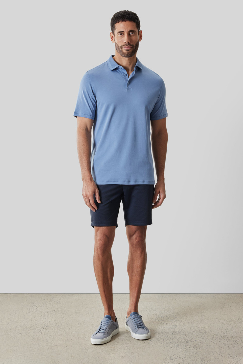 ROBERT BARAKETT The Barakett Textured Collar Polo outlook