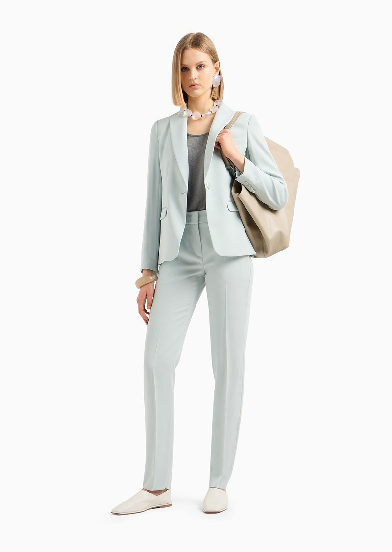 ASV single-breasted jacket in recycled techno crêpe 6