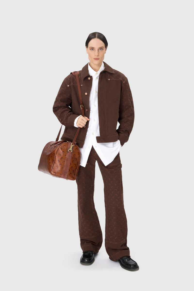 Marine Serre Moon Jacquard Twill Workwear Jacket outlook