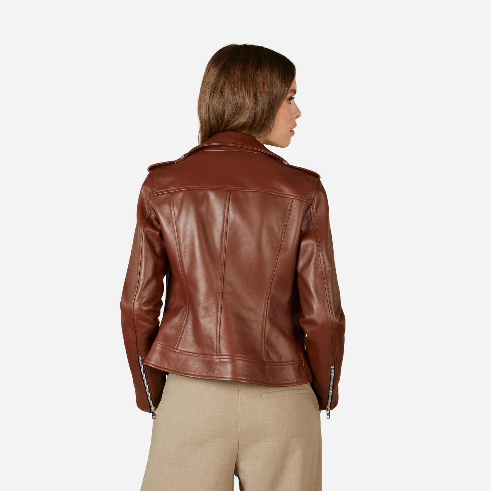 Leather Jacket Brown - 5