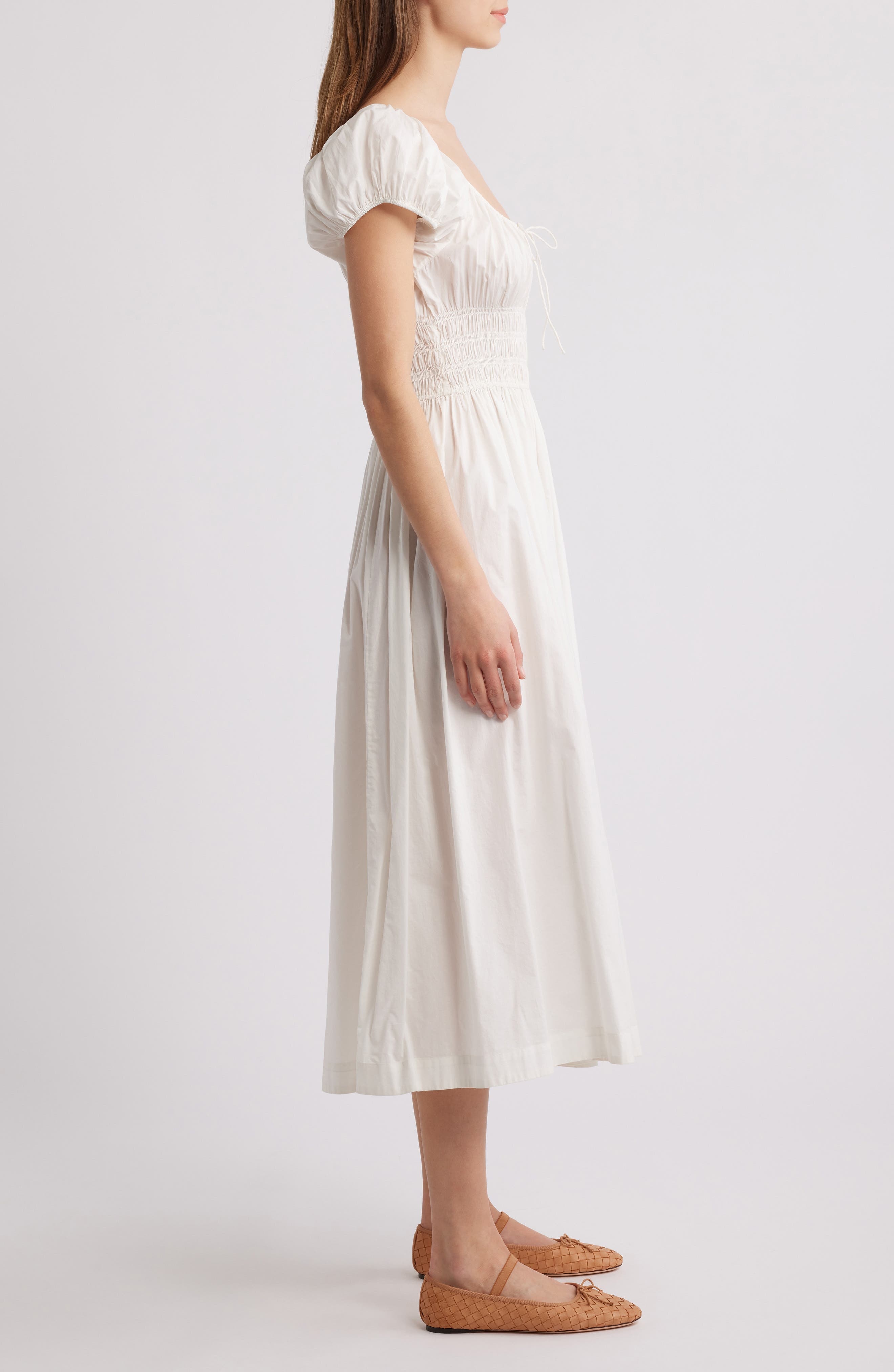 DÔEN Quinn Organic Cotton Poplin Maxi Dress in Salt at Nordstrom - 3