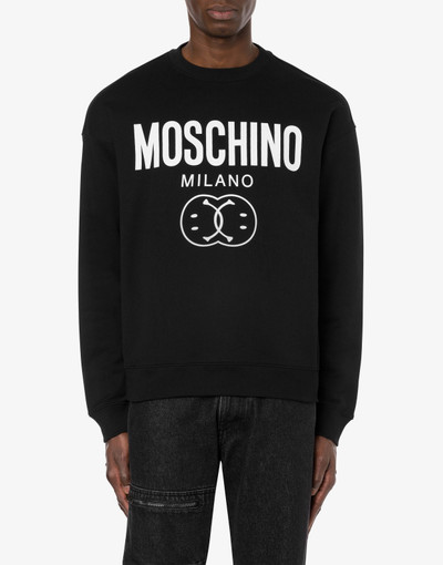 Moschino DOUBLE SMILEY® LOGO ORGANIC COTTON SWEATSHIRT outlook