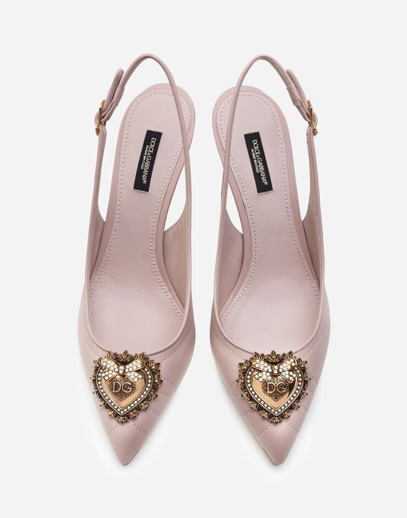Matelassé nappa leather Devotion slingbacks 4