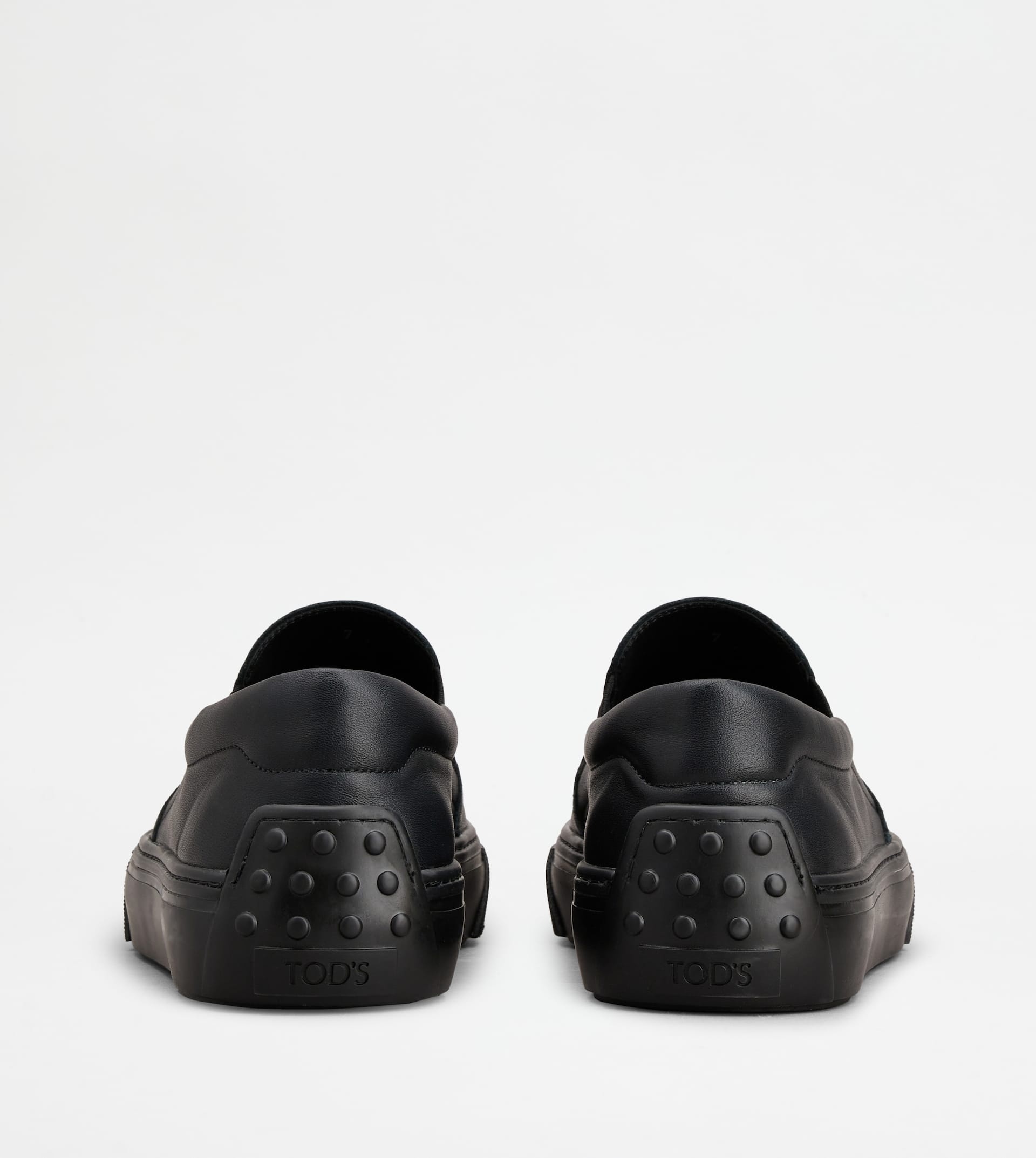 SLIP-ONS IN LEATHER - BLACK - 2