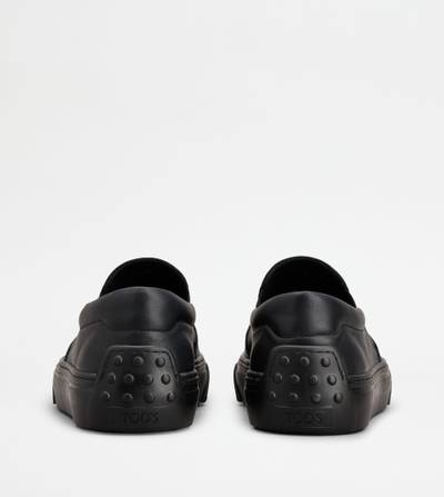 Tod's SLIP-ONS IN LEATHER - BLACK outlook