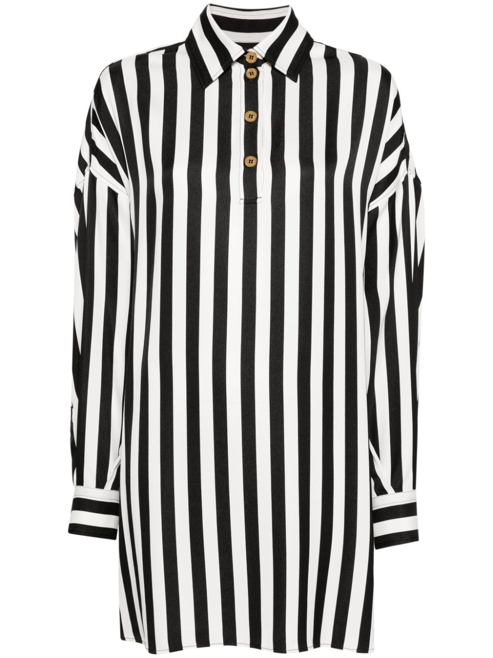 long-sleeve striped dress - 1