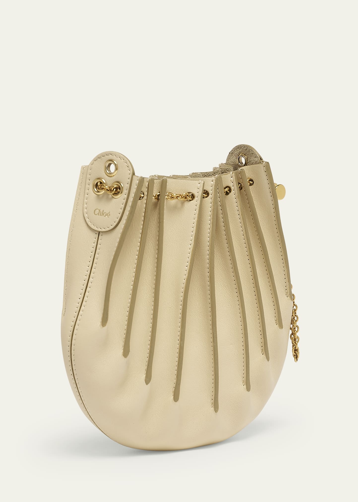 Sea Treasures Pleated Crossbody Bag in Leather - 3