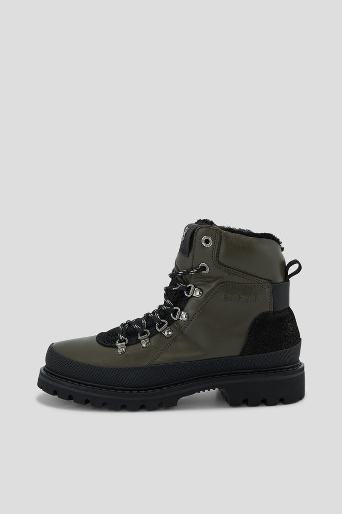 Helsinki Low boots with spikes in Olive green - 1