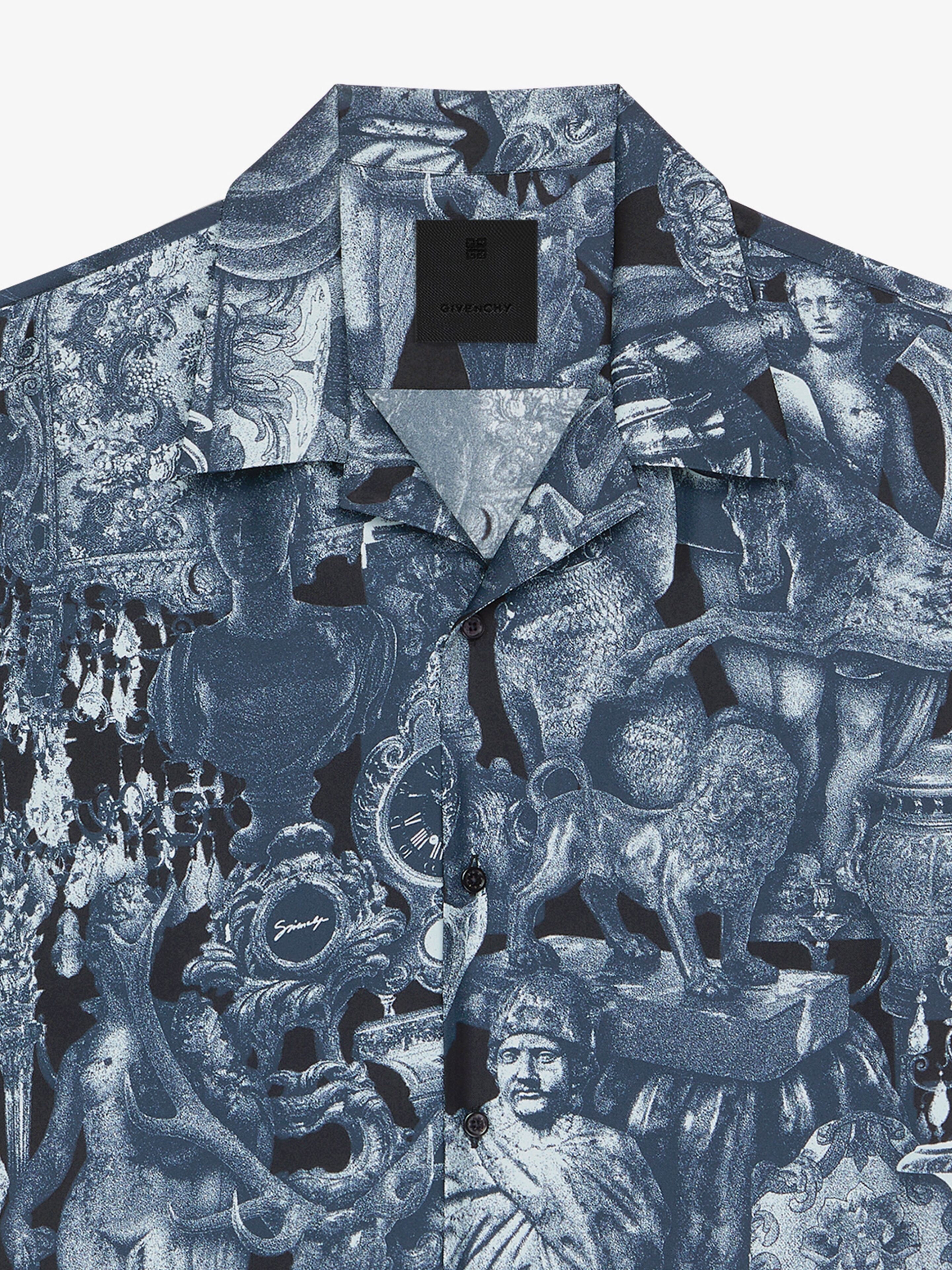 SHIRT IN SILK WITH HUBERT OBJECTS PRINT - 2