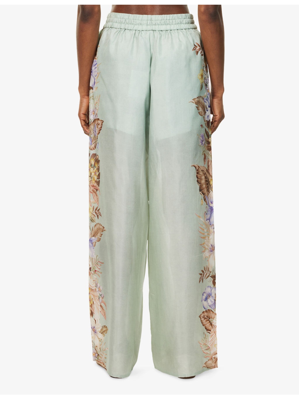 Coco Floral Silk Trousers - 4