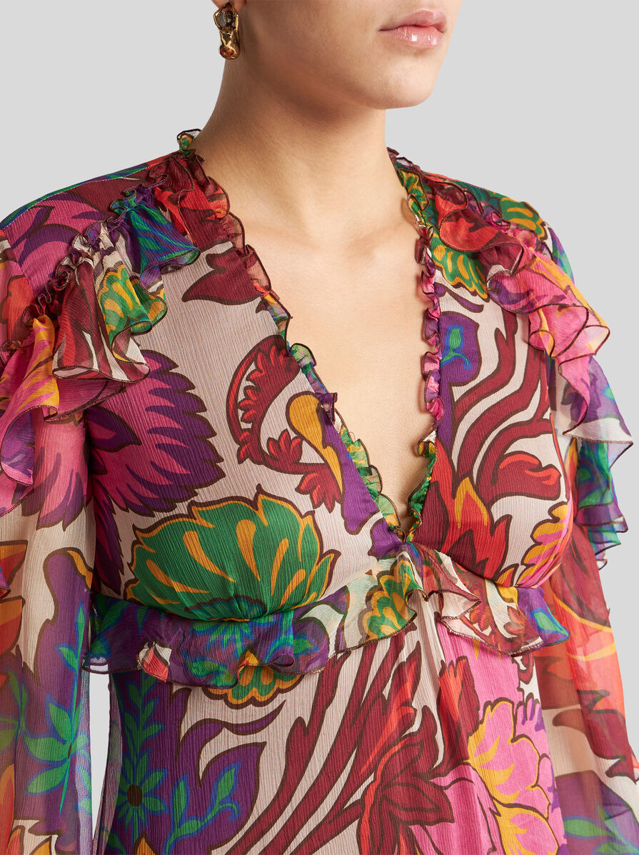 MINI DRESS WITH MAXI FLORAL PRINT - 2