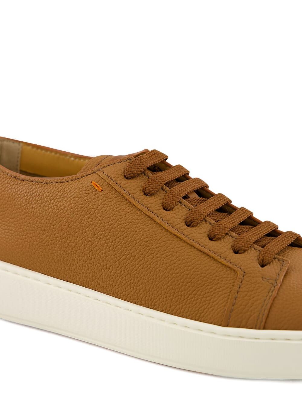 leather lace-up sneakers - 5