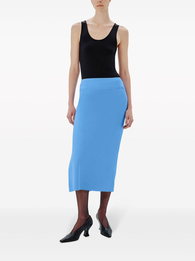 Another Tomorrow high-waist midi skirt outlook