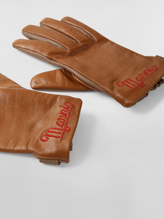 SOFT SHINY NAPPA LEATHER GLOVES - 3